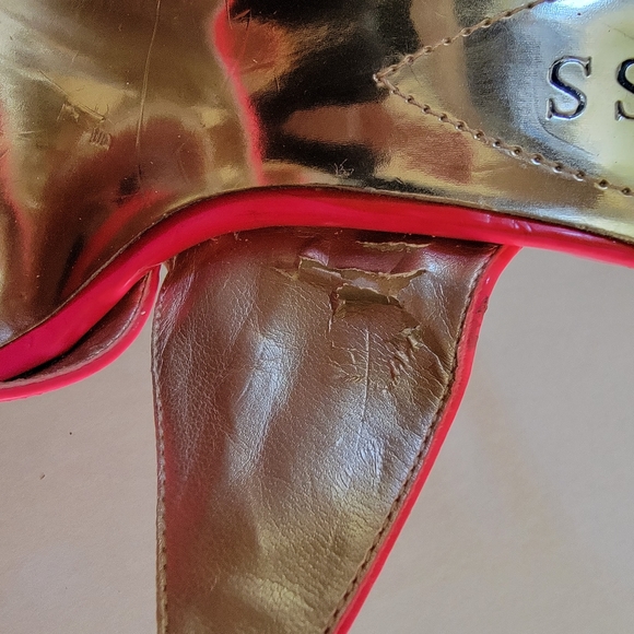 Guess Strappy High heel shoes. Pink and beige. Size 7 1/2 - Picture 8 of 10